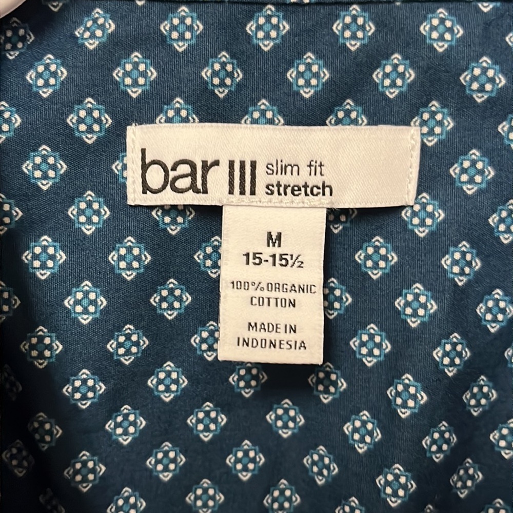BAR III Mens Slim Fit Stretch Button Down Dress Shirt - Picture 8 of 14